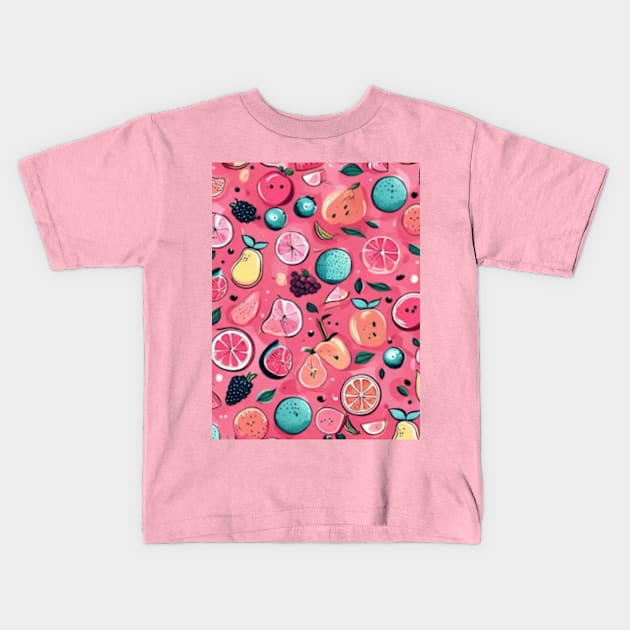 Cute fruits patterns, cute colorful fruits pattern gift ideas Kids T-Shirt by WeLoveAnimals